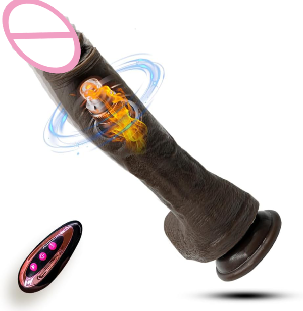 Realistic Big Dildo Vibrator Heating Function Remote Control