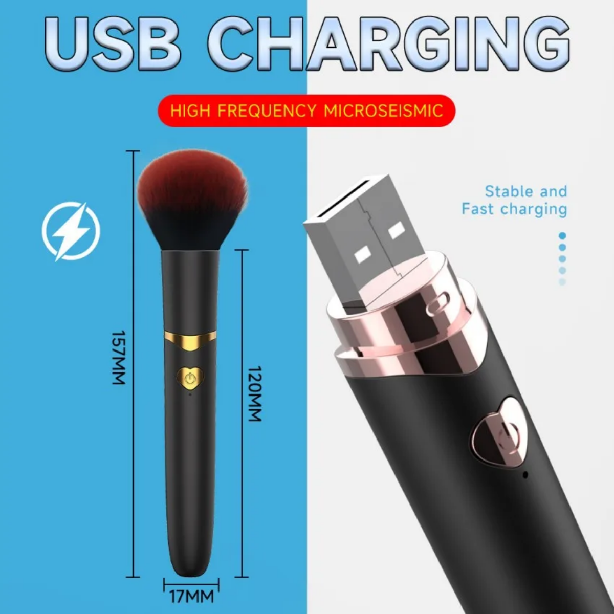 Mini Portable Make Up Brush Vibrator - Image 3