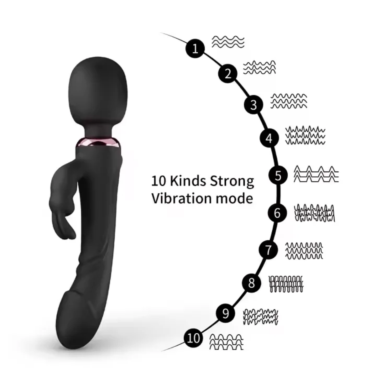 3 in 1 Dildo Wand Vibrator - Image 2